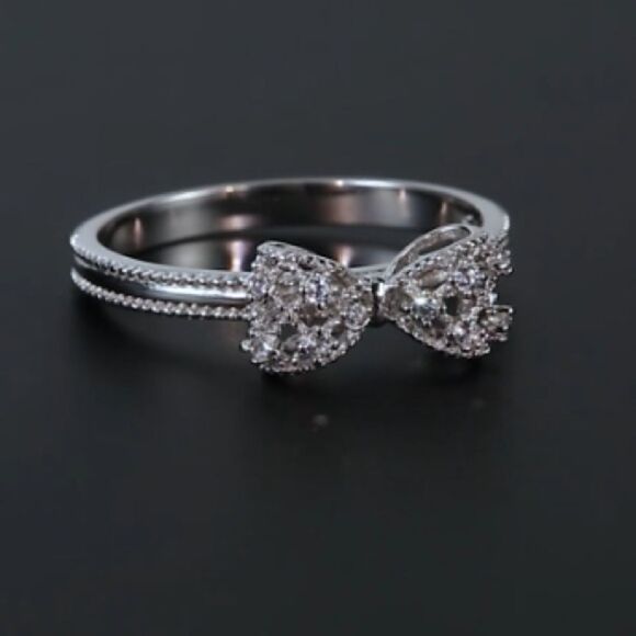 Sterling Silver Promise Love Knot Ring - Picture 2 of 6